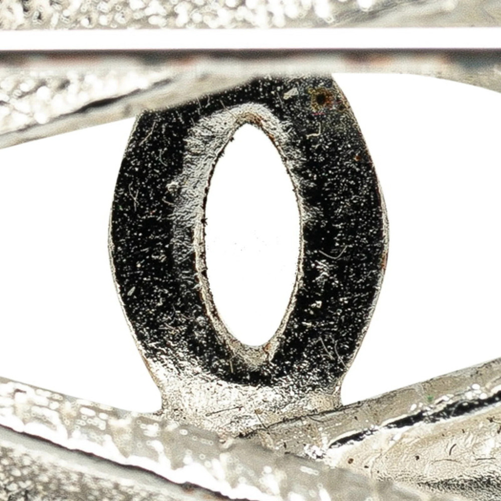 CHANEL Authentic Vintage Silver Logo Brooch - Picture 6 of 7